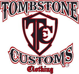 TCC TOMBSTONE CUSTOMS CLOTHING logo