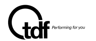 TDF PERFORMING FOR YOU logo
