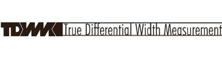 TDWM TRUE DIFFERENTIAL WIDTH MEASUREMENT logo