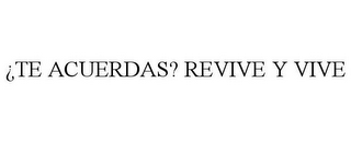 ¿TE ACUERDAS? REVIVE Y VIVE logo