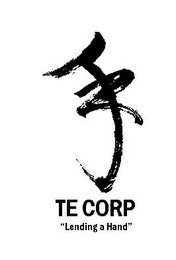 TE CORP "LENDING A HAND" logo