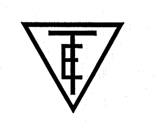 TE IN INVERTED DELTA SYMBOL logo