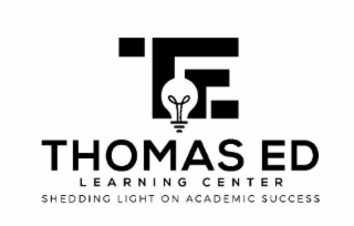 TE THOMAS ED LEARNING CENTER SHEDDING LIGHT ON ACADEMIC SUCCESS logo