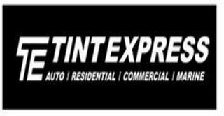 TE TINT EXPRESS AUTO / RESIDENTIAL / COMMERCIAL / MARINE logo