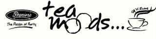 TEA MOODS PREMIER'S THE PASSION OF PURITY SIP 'N' SWING logo