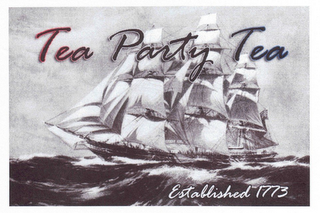 TEA PARTY TEA ESTABLISHED 1773 logo