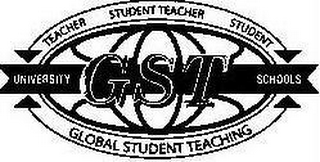 TEACHER STUDENT TEACHER STUDENT UNIVERSITY GST SCHOOLS GLOBAL STUDENT TEACHING logo