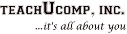 TEACHUCOMP, INC. ...IT'S ALL ABOUT YOU logo