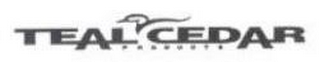 TEAL CEDAR PRODUCTS logo