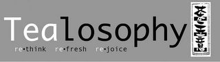 TEALOSOPHY RETHINK REFRESH REJOICE logo