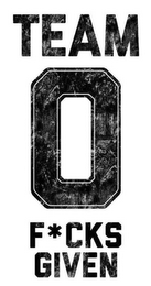 TEAM 0 F*CKS GIVEN logo