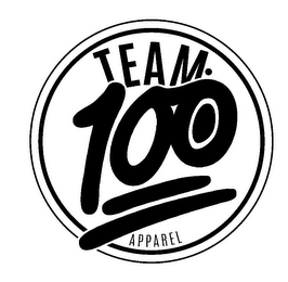 TEAM. 100 APPAREL logo