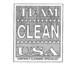 TEAM CLEAN USA CONTRACT CLEANING SPECIALIST logo