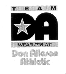 TEAM DA WEAR IT'S AT DON ALLESON ATHLETIC logo