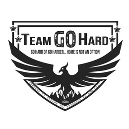 TEAM GO HARD GO HARD OR GO HARDER... HOME IS NOT AN OPTION T.GOH SURGERE ET FUGERE VEL FRAGOSUS ET ADOLEBIT logo