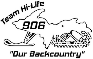 TEAM HI-LIFE 906 "OUR BACKCOUNTRY" logo