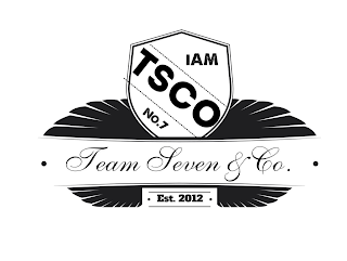 TEAM SEVEN & CO. EST. 2012 TSCO IAM NO.7 logo