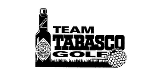 TEAM TABASCO GOLF BRAND PEPPER SAUCE TABASCO BRAND AVERY ISLAND LA. MCILHENNY CO. MADE IN U.S.A. logo