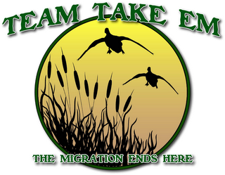 TEAM TAKE EM THE MIGRATION ENDS HERE logo