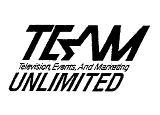 TEAM TELEVISION, EVENTS, AND MARKETING UNLIMITED logo
