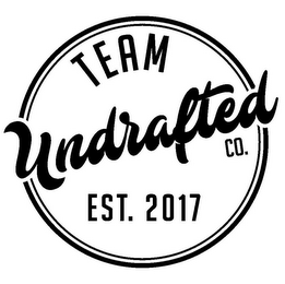 TEAM UNDRAFTED CO. EST. 2017 logo