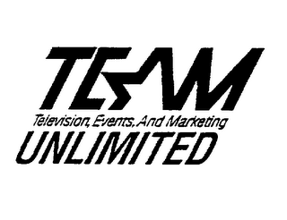 TEAM UNLIMITED TELEVISION, EVENTS, AND MARKETING logo