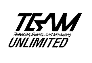 TEAM UNLIMITED TELEVISION, EVENTS, AND MARKETING logo
