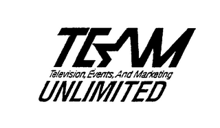 TEAM UNLIMITED TELEVISION, EVENTS, AND MARKETING logo