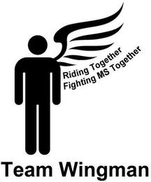 TEAM WINGMAN RIDING TOGETHER FIGHTING MS TOGETHER logo