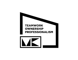 TEAMWORK OWNERSHIP PROFESSIONALISM MK logo