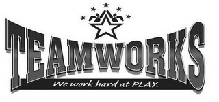 TEAMWORKS WE WORK HARD AT PLAY. logo