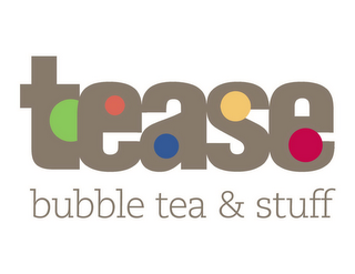 TEASE BUBBLE TEA & STUFF logo