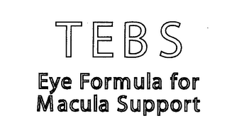 TEBS EYE FORMULA FOR MACULA SUPPORT logo