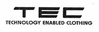 TEC-TECHNOLOGY ENABLED CLOTHING logo