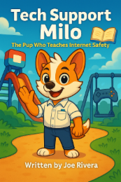 TECH SUPPORT MILO THE PUP WHO TEACHES INTERNET SAFETY WRITTEN BY JOE RIVERA logo