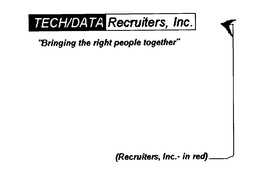 TECH/DATA RECRUITERS, INC. "BRINGING THE RIGHT PEOPLE TOGETHER" logo