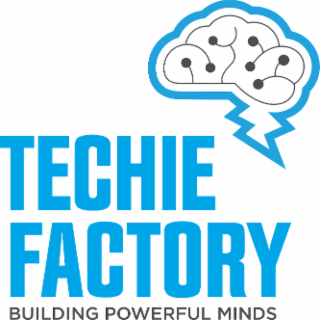 TECHIE FACTORY BUILDING POWERFUL MINDS logo
