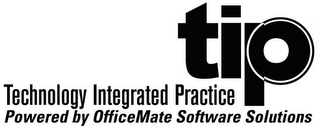 TECHNOLOGY INTEGRATED PRACTICE TIP POWERED BY OFFICEMATE SOFTWARE SOLUTIONS logo