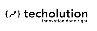 TECHOLUTION INNOVATION DONE RIGHT AND DESIGN logo