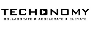 TECHONOMY COLLABORATE ACCELERATE ELEVATE logo