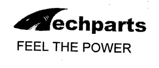 TECHPARTS FEEL THE POWER logo
