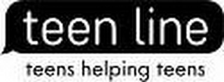 TEEN LINE TEENS HELPING TEENS logo