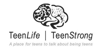 TEENLIFE | TEENSTRONG A PLACE FOR TEENS TO TALK ABOUT BEING TEENS logo