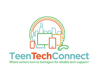 TEENTECHCONNECT WHERE SENIORS TURN TO TEENAGERS FOR RELIABLE TECH SUPPORT ! logo