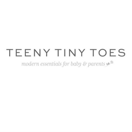 TEENY TINY TOES MODERN ESSENTIALS FOR BABY & PARENTS logo