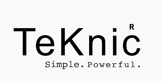 TEKNIC R SIMPLE. POWERFUL. logo