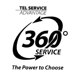 TEL SERVICE ADVANTAGE 360° SERVICE THE POWER TO CHOOSE logo