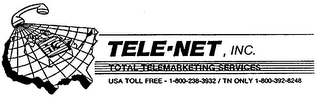 TELE-NET, INC. TOTAL TELEMARKETING SERVICES logo
