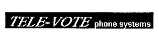 TELE-VOTE PHONE SYSTEMS logo