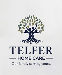 TELFER HOME CARE OUR FAMILY SERVING YOURS. logo